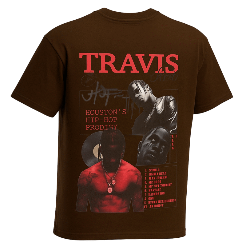 Travis Scott “Houston’s Hip-Hop Prodigy” Tee – 210 GSM